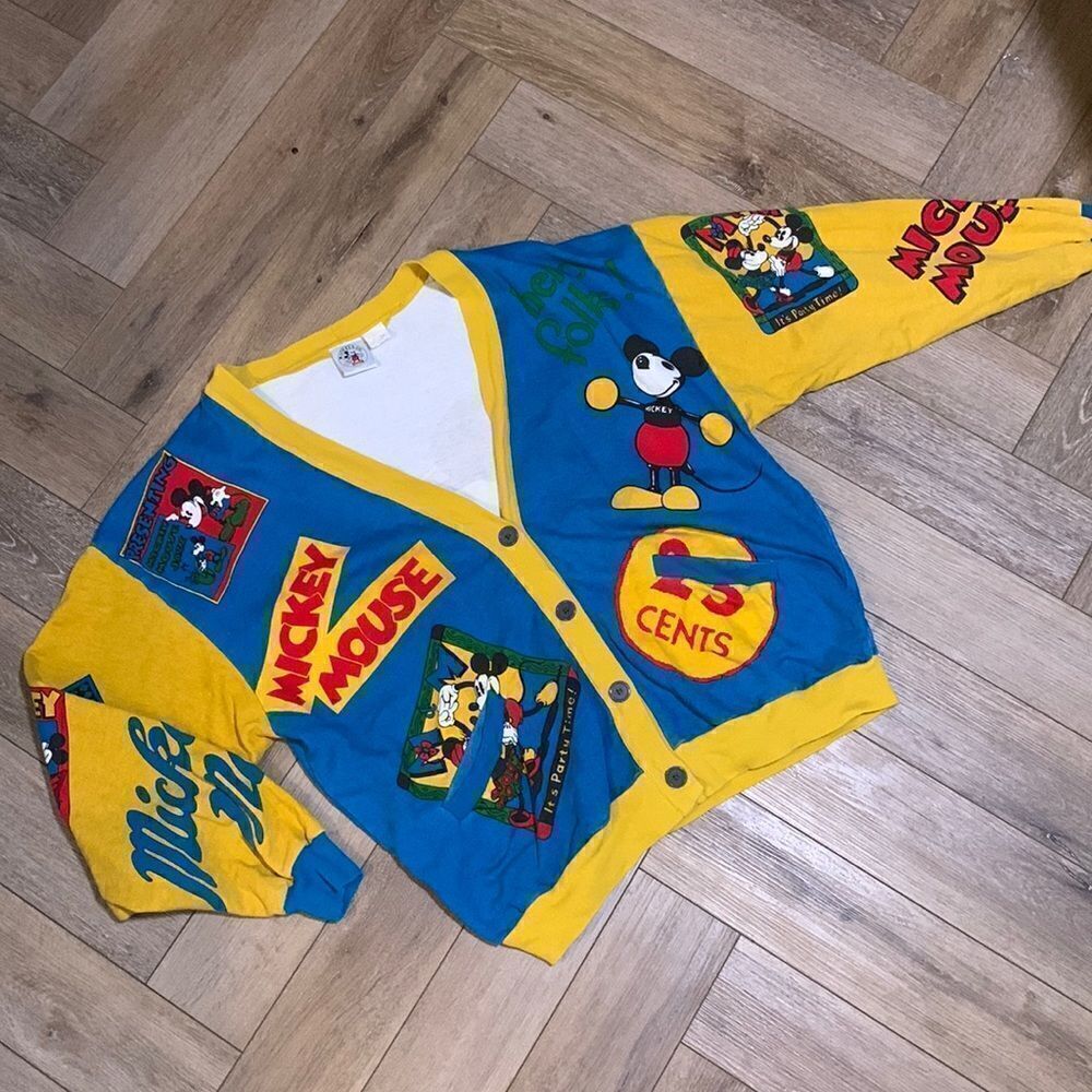 Vintage 1990s Mickey Collegiate Cardigan